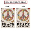 Peace Garden Flag - Peace on The Earth Decorations Burlap