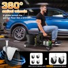 Rolling Shop Stool Chair with Wheels, Mechanic Garage Stool on