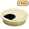 Polished Brass Metal Cable Grommet | 2 Piece "Lock in"