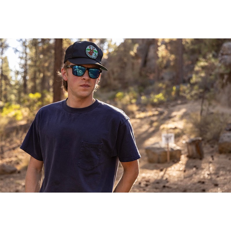 Suncloud A-Team Polarized Sunglasses,Black/Polarized Blue Mirror,One Size