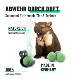 greate 8X Marderschreck Duft Kugeln inkl. Halterung - Sofortige & langfristige Marderabwehr Auto - Made in Germany - Marderschreck Auto