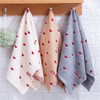 Face Towels, Colorful Polka Dots, Set of 4, 100% Cotton,