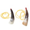 Vaguelly 2 Pieces Children's Horn Toy Viking Instrument Ox Horn