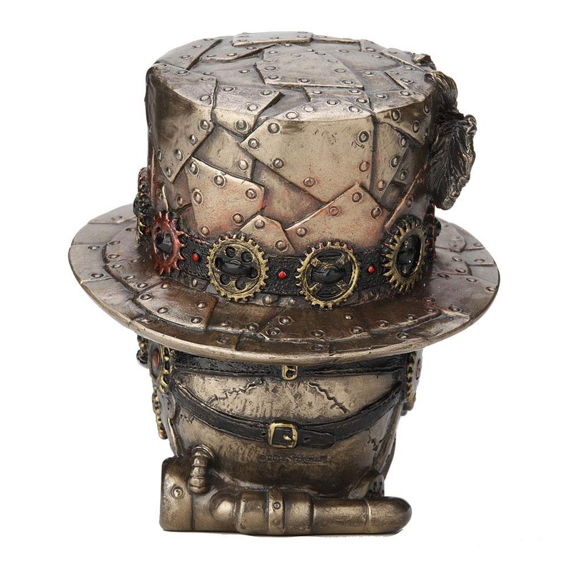 Veronese Design 4.5 Inch Steampunk Cross Bones Top Hat Motor