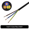 AUTOWIRING 3 Core Flex Black PVC Flexible Cable 1.0mm2 10