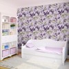 VaryStyle Purple Floral Wallpaper Elegant Rose Butterfly Wallpaper Purple Floral