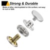HARFINGTON 30 Sets Press-Stud Cap Buttons 15mm Metal Snap Fastener