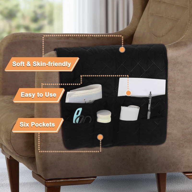sourcing map Couch Sofa Armrest Organizer Non-Slip Chair Arm Recliner