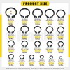 Mardatt 312Pcs 21 Sizes C-clip External Retaining Rings Snap Rings