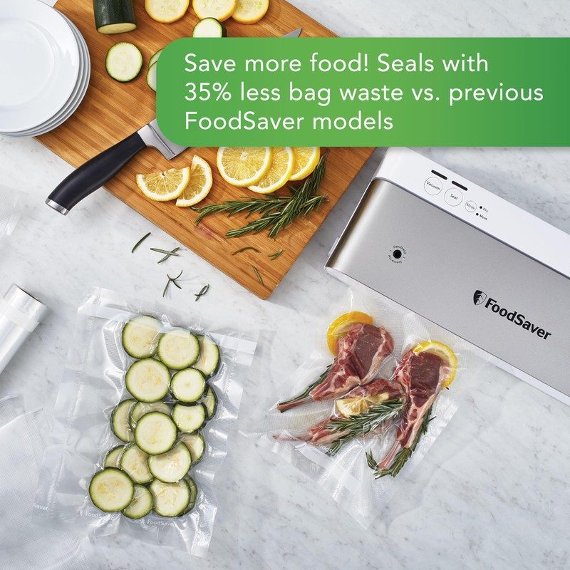 FoodSaver Compact Vacuum Sealer Machine with Airtight Bags and Roll