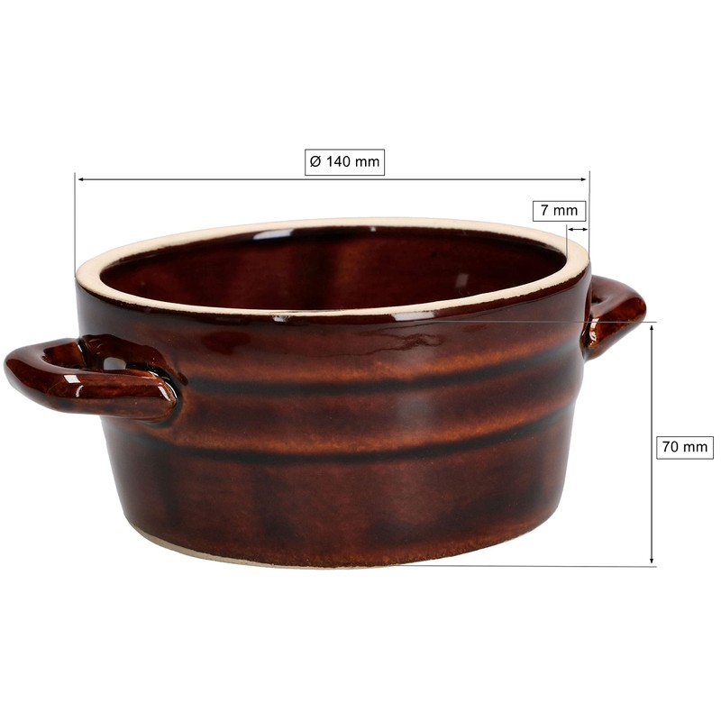 KOTARBAU® Ceramic Jar, Diameter 14 cm, Stoneware Pot, Lard Pot,