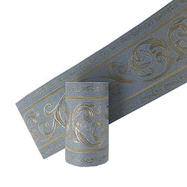 Yija 5 Meters Rattan 3D Self Adhesive Peel and Stick Waterproof Wall Border Easy to Apply 4 Inch by 16.5 Feet (Blue)