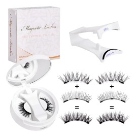 Kit De Pestañas Magnéticas Reutilizables Con Aplicador
