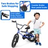 Glaf Kids BMX Style Bike with Training Wheels for Ages
