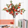 Artificial Pomegranate Branches,4Pcs Faux Fruit Stems for Home Decor,31.5IN