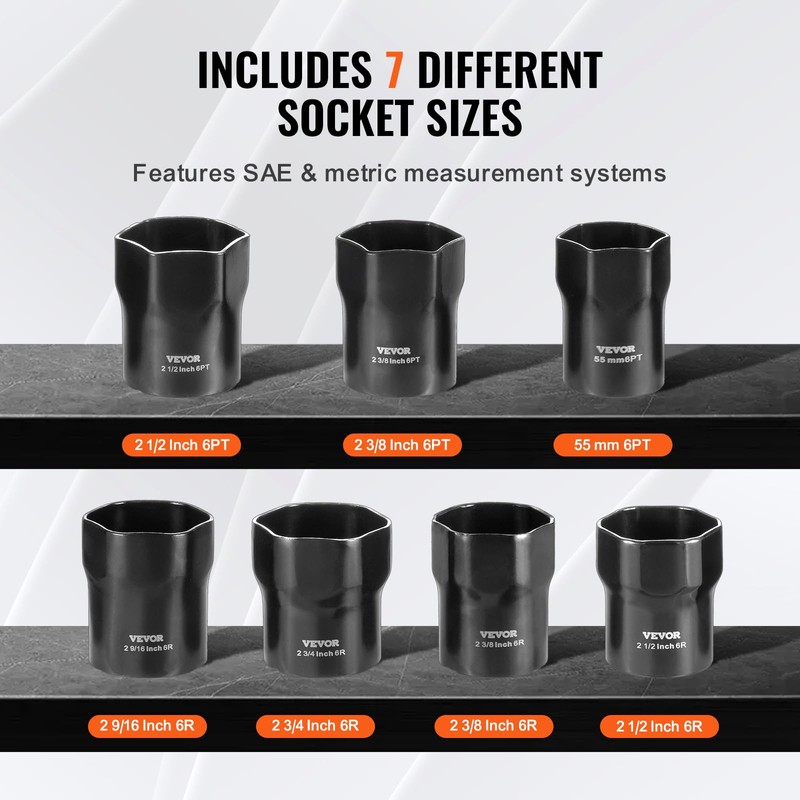VEVOR Wheel Bearing Locknut Socket Set - Remove and Install