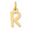 Bonyak Jewelry Small Slanted Block Letter R Initial Charm in
