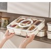 Snack Box Container with divider plastic