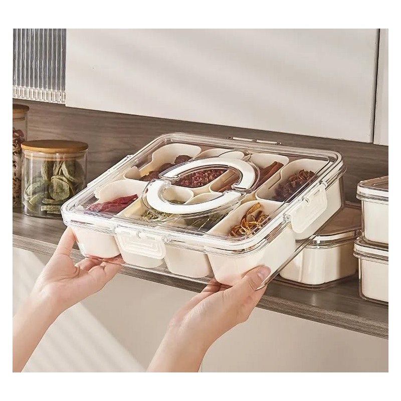 Snack Box Container with divider plastic