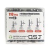QSJ 110PCS #10 x 1/2'' Sheet Metal Screws 410 Stainless
