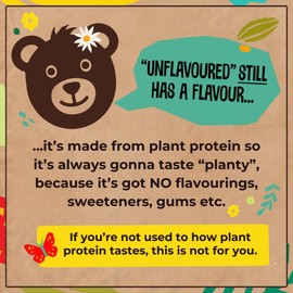 Boho Boho Unflavoured Organic Vegan Protein Powder Blend (1kg - NO Scoop Included) Plain & Unsweetened, Organic Plant Based Protein, Dairy Free, Gluten Free, Lactose Free, Pea, Plant Protein Powder