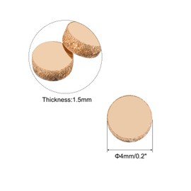 MECCANIXITY Stamping Blank Brass Round DIY Tags Copper, 4mm/0.2" for Crafts Decoration, Pack of 8