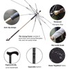 Walking Sticks Umbrella - Height Adjustable Walking Cane Crutch Self