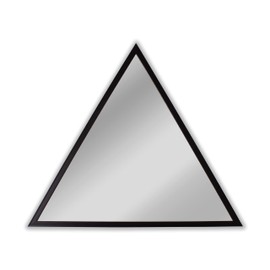 Radiance Goods Contemporary Black Finish Triangle Framed Wall Mirror 31.5" Height