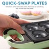 AROMA® Swap & Flip Waffle Maker with Removable Plates: 3-in-1