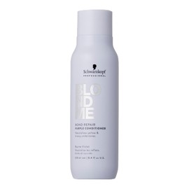 BLONDME Bond Repair Acondicionador Matizador 250 ml, para Cabello Rubio y Decolorado, Neutraliza Amarillos y Mantiene el Rubio Frío Luminoso sin Apelmazar