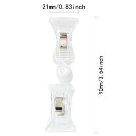 Pro Bamboo Kitchen 10PCS Transparent Rotating Merchandise Mini Clip Plastic Double Sided Logo Clip Price Tag Clip Clothing Name Card Clip Retail Setup Office Notes Notes Photos Photo Clips