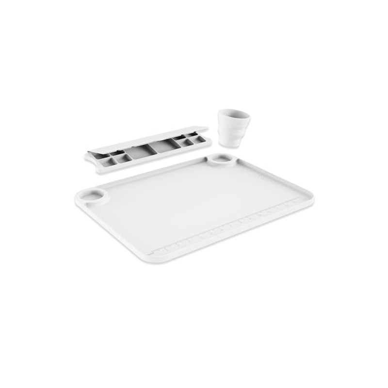 Svartur Silicone Painting Mat with Cup and Palette Removable, 17"X13"