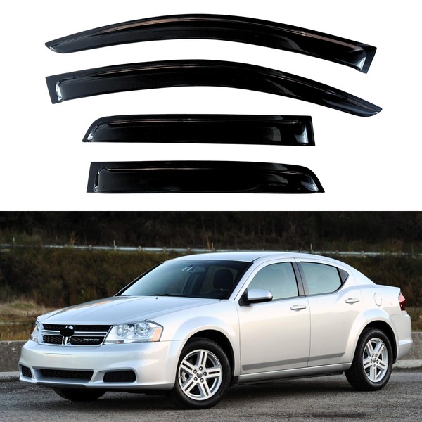 KPY KPY Window Visors Compatible with Dodge Avenger 2008-2014, 4PC