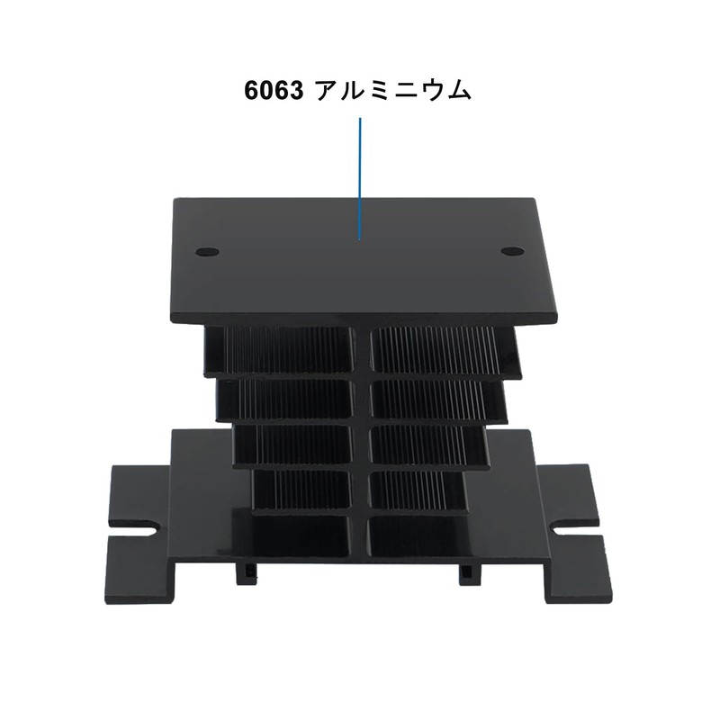 Awxlumv 2Pcs Aluminum Heat Sink SSR Dissipation for Single Phase
