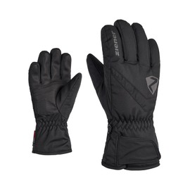 Ziener LORIKO Children's Ski Gloves, Winter Sports, Waterproof, Breathable, Black, 7.5