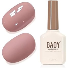 GAOY- Esmalte de uñas en gel marrón nude, 16 ml, esmalte en gel natural para manicura casera DIY, protección UV