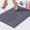 LuxUrux Bath Mat-Extra-Soft Plush Bath Shower Bathroom Rug, 1'' Chenille