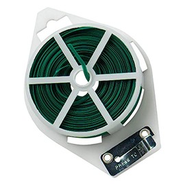 Merriway® BH01222 Plant Twist Ties and Cutter, 50 Metre (165 feet) - Green Plastic