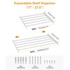 FIRJOY Expandable Wall-Mounted Closet Shelf Organizer, Adjustable Storage Rack, Heavy