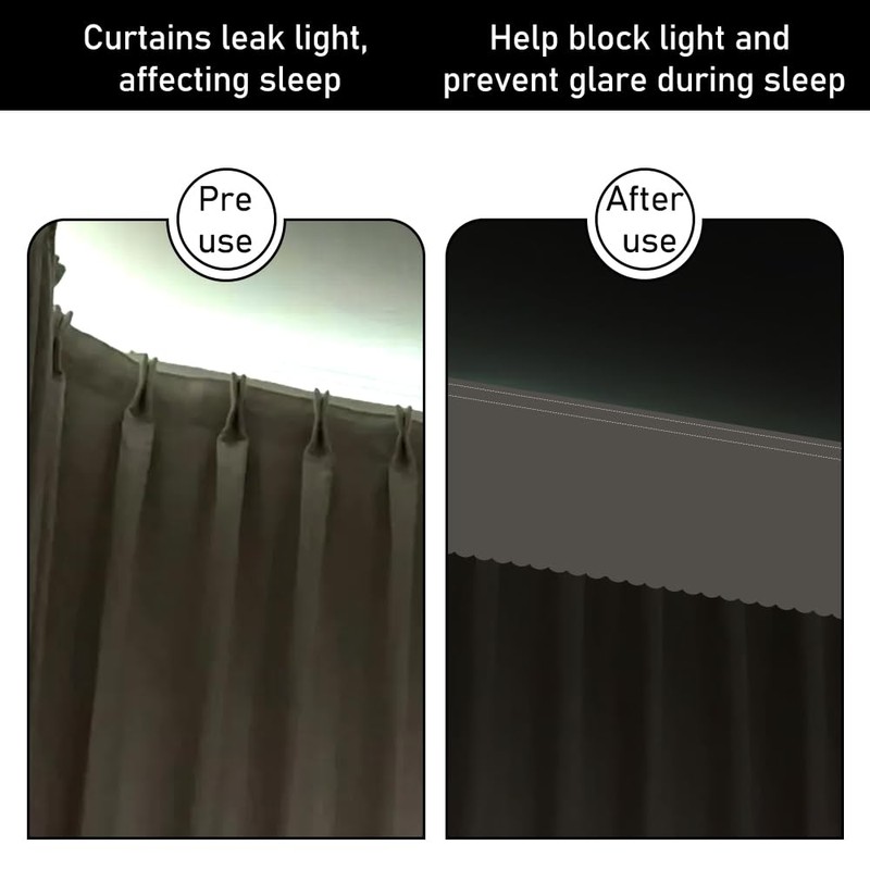 VOVCIG Top of Curtain Light Blocker, 63 x 16.5 inch