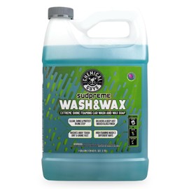 Chemical Guys Sudpreme Wash & Wax 128 oz High Suds Foaming Car Wash Soap with Carnauba Wax Shine, Deep Gloss Finish & Surface Protection Safe for Paint, Chrome & Plastic