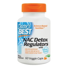 NAC Detox Regulators 600mg  N-Acetyl Cysteine con Selenio y Molibdeno  60 Cpsulas Vegetales  Suplemento Vegetariano  Frmula Natural Cientficamente... 