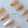 [GLORS] Purly Handmade Medium Ballerina Press on Nails | Nude