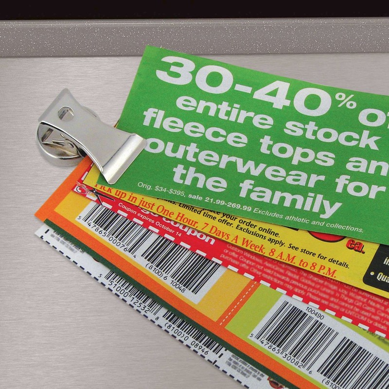 Magnet Source-7219 Chrome Plated Magnet Base With Clip, 1" Diameter