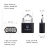 Rhino Lock Secure Lock - Black 4 Digit Combination Padlock