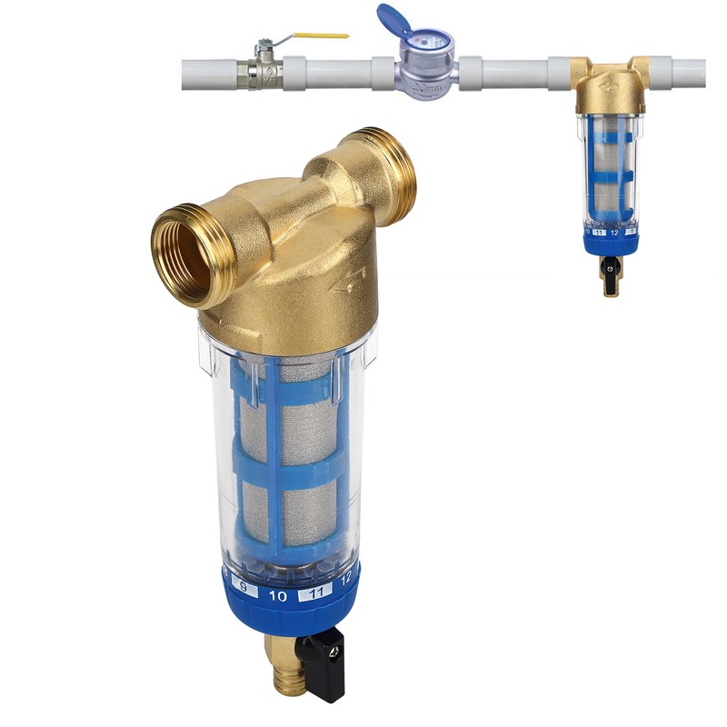 Reusable Spin Down Sediment Water Filter G1 MNPT G3/4 FNPT