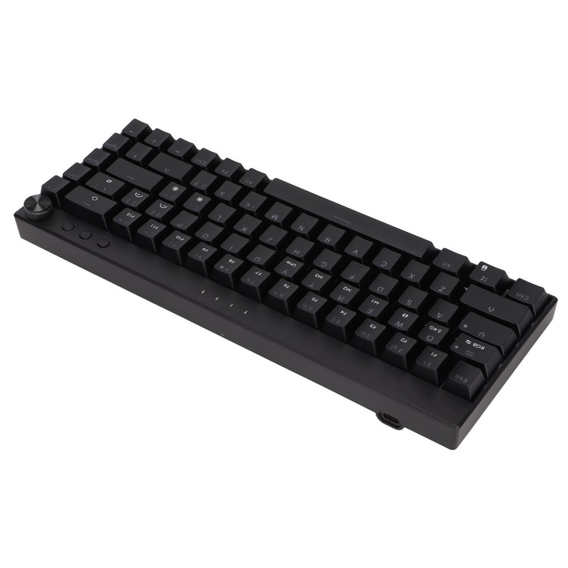 Mechanical Keyboard 68 Keys Three Modes RGB Backlight 1800mAh BatteryBlack