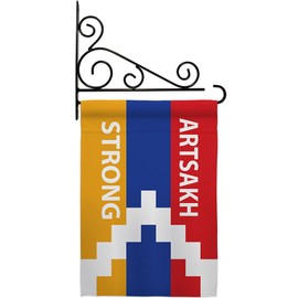 Armenia Flag Artsakh Strong Garden Flag Set Wall Holder Support Cause United State American House Decoration Banner Small Yard Gift Double-Sided, Made in USA