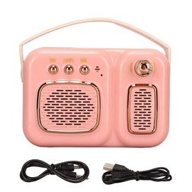 Bluetooth Speaker Multifunction Bluetooth 4.1 EDR HiFi Stereo Deep Bass Mini Wireless Speaker for Home Outdoor Party Pink