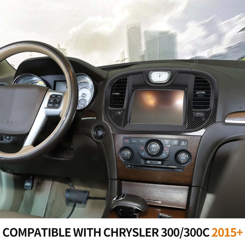 RT-TCZ for Chrysler 300C Dash Navigation Panel Trim Cover Compatible